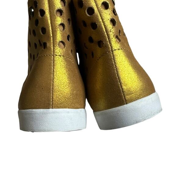 Volcom Damen Buzz Perforated Hi Top Sneakers Goldfarben Gold Dust Women’s 6.5 - Picture 7 of 11